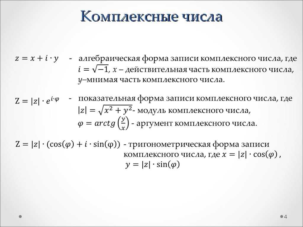 Комплексные числа | umath.ru
