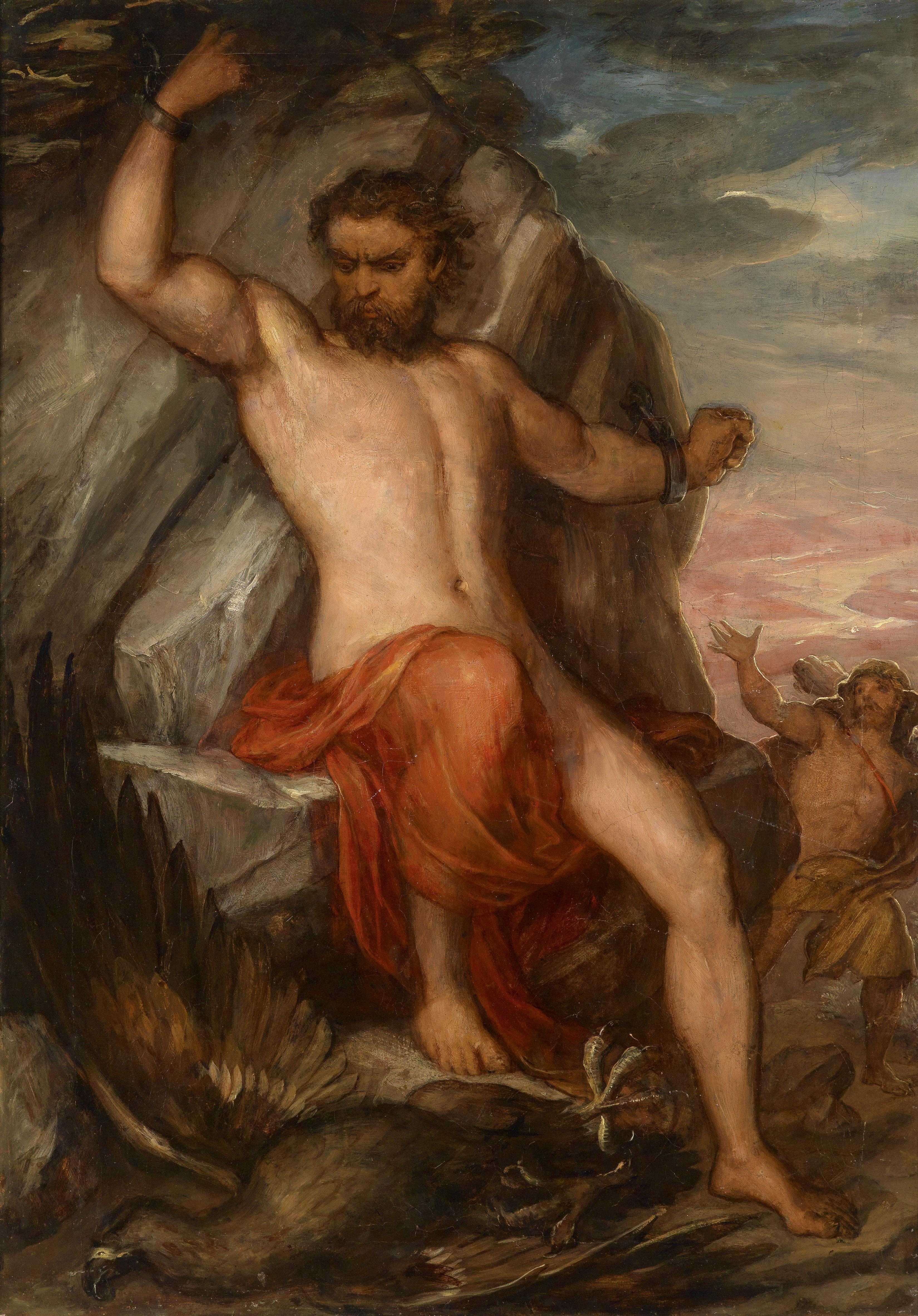 Кому орел клевал печень. Прометей Бог древней Греции. Геракл прикованный к скале. Прометей картина. Прометей прикованный к скале.