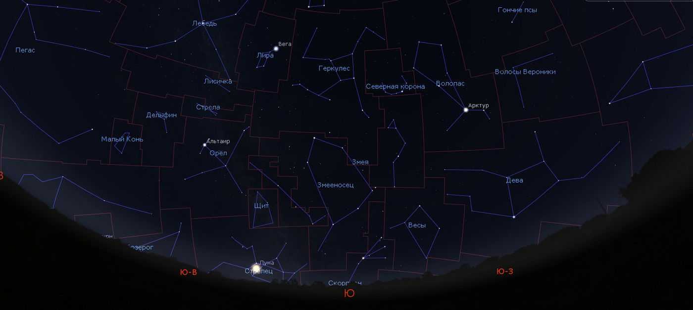 Созвездие стрелец на небе фото
