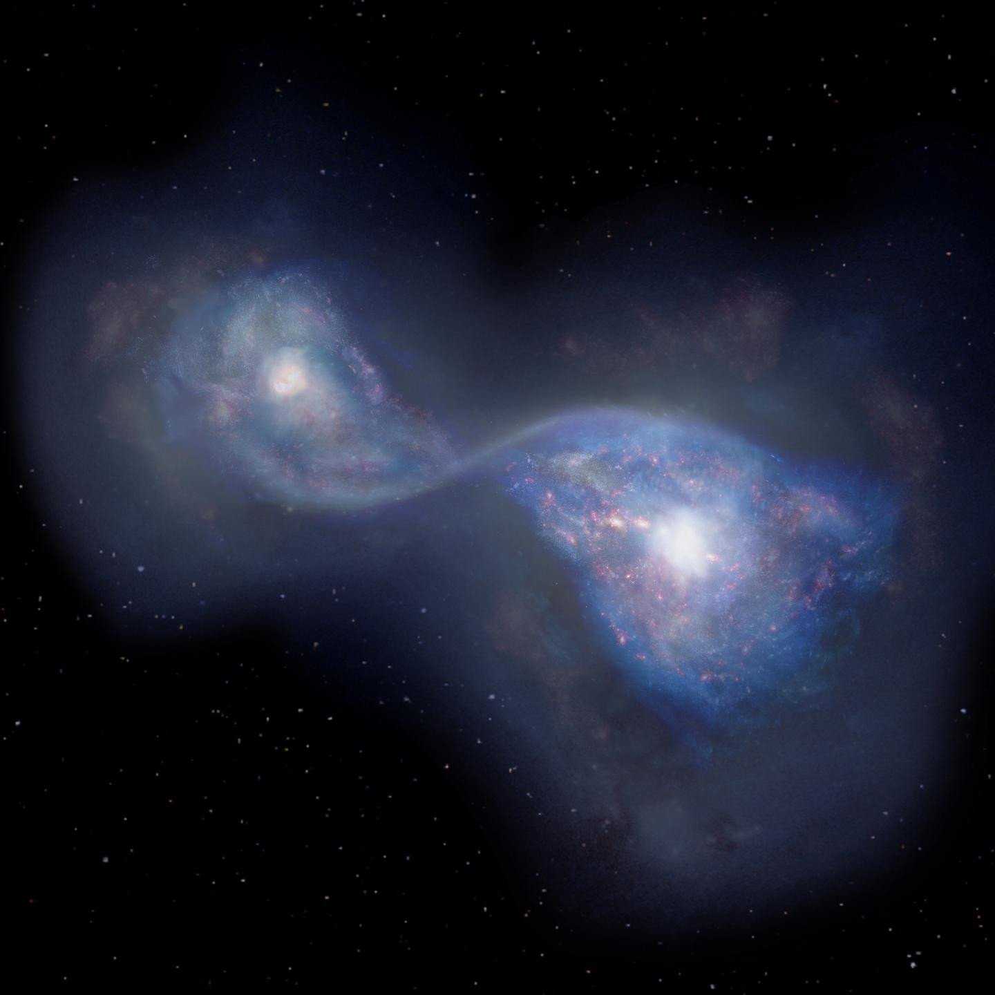 Столкновения могут лишать галактики темной материи