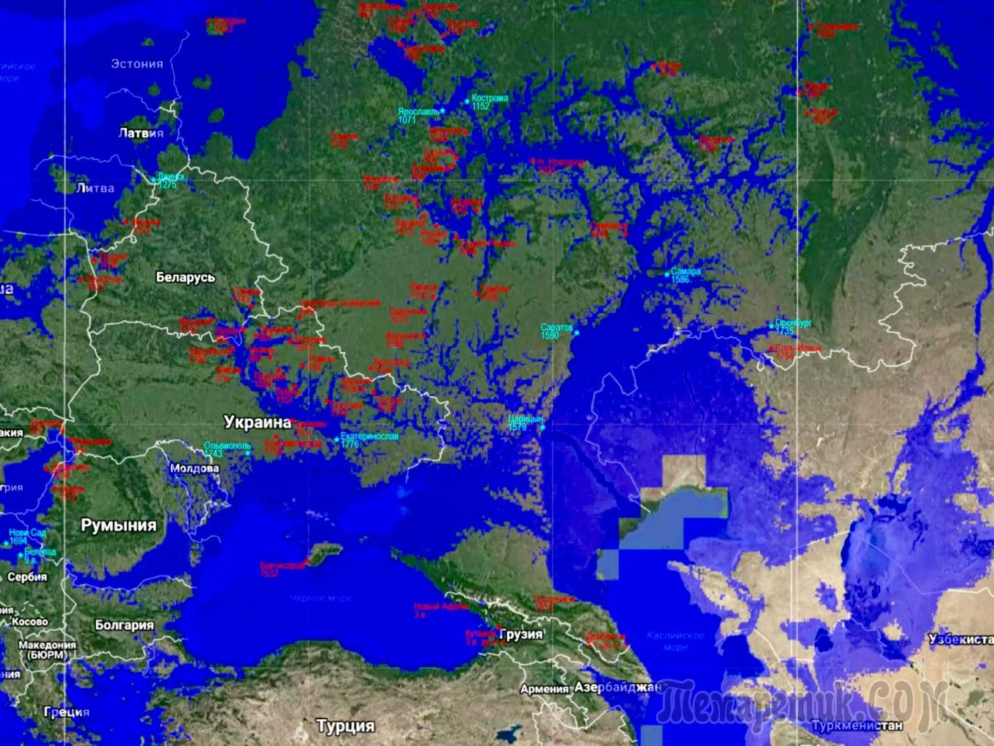 Какие районы затопление. Карта глобального затопления России. Карта России при глобальном затоплении. Карта России после глобального затопления. Карта Кейси затопления земли.