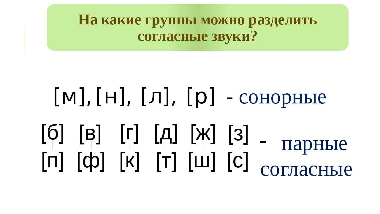 Что такое сонорные звуки? - русский язык по таблицам