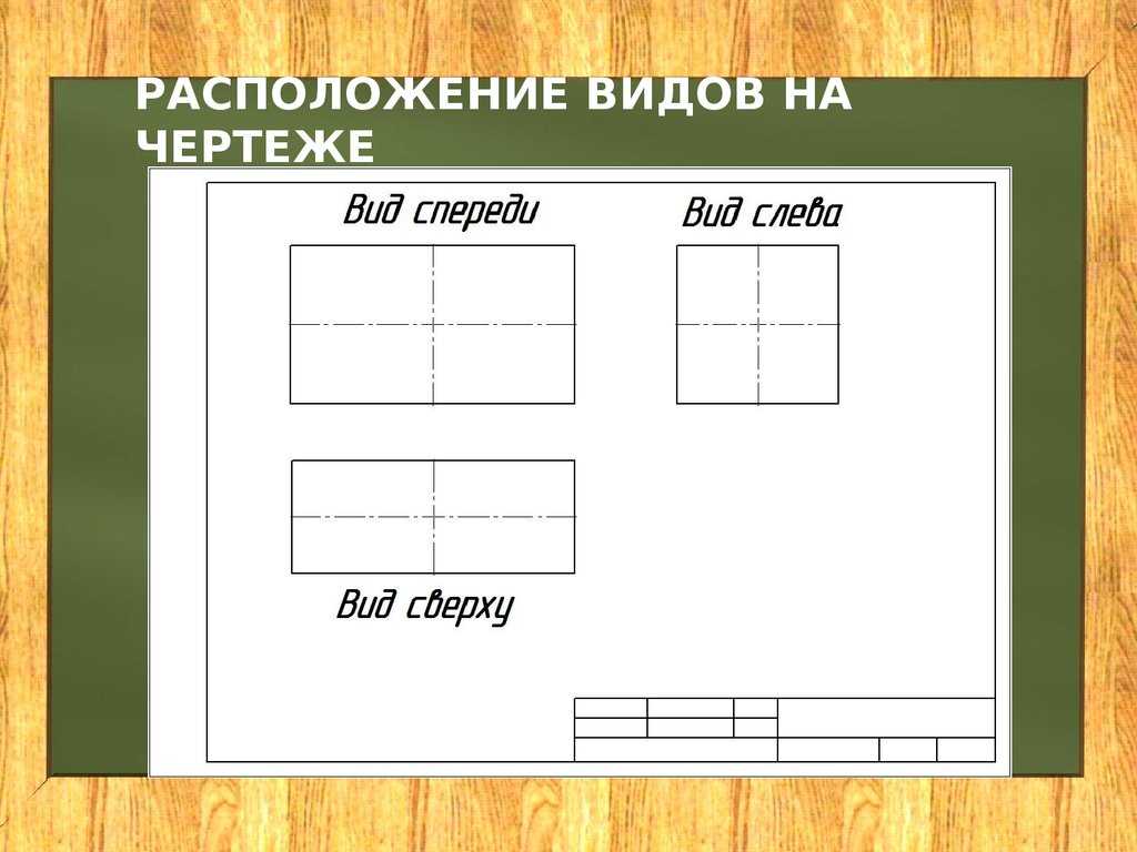 Виды на чертеже располагаются