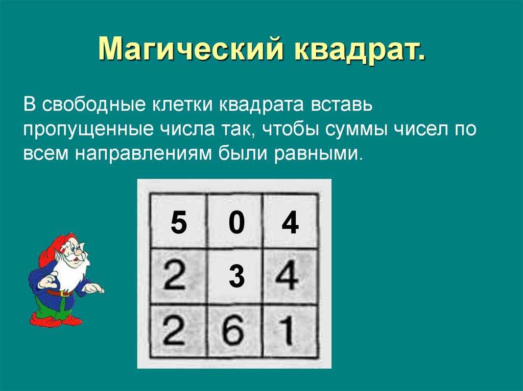 Глава № 5 магические квадраты
