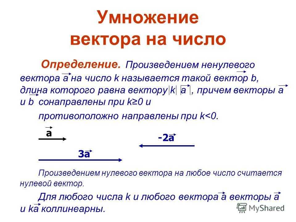 Умножение векторов на число 9 класс геометрия. Правило умножения вектора на число. Произведение вектора на число формула. Что называется произведением вектора на число.